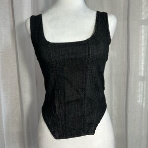 SHEIN Black Square Neck Tank Top
